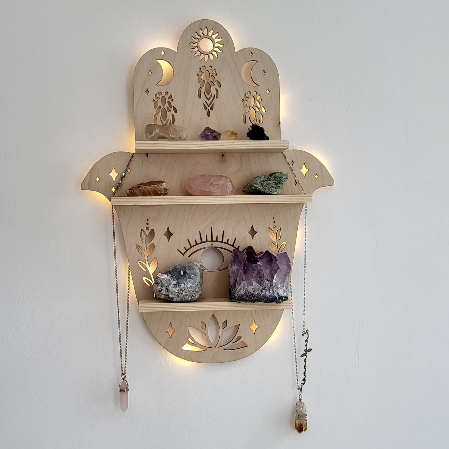 Hamsa Hand Shelve for crystals